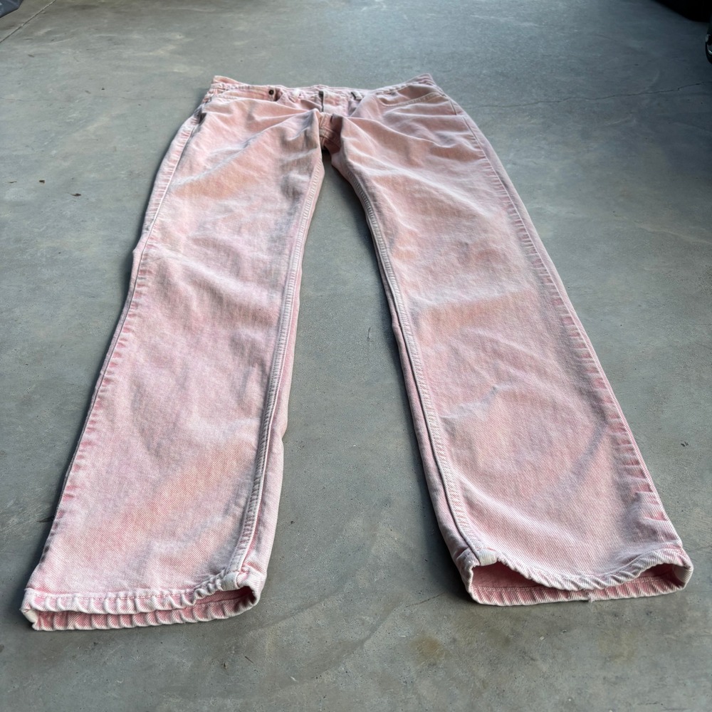 Levis 511 Slim Fit Pink Acid Wash Denim Jeans Mens 36x36 Grunge Casual Colorful - Picture 9 of 10
